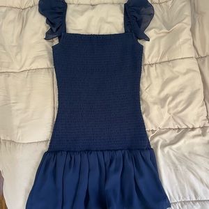 Aritzia wilfred el dorado navy dress